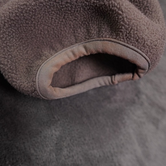 VTG ll Bean Fleece Jacket Mens Large Taupe Sunrise Over Katahdin Logo USA Made - Picture 8 of 14